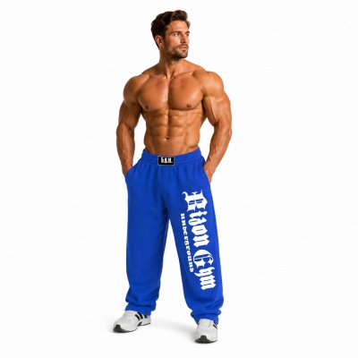 Bizon Gym Tepláky 102 - modrá/bílá